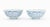 Two Chinese Blue and White Porcelain Bowls, with lotus and scrollwork design, each with blue underglaze six character...