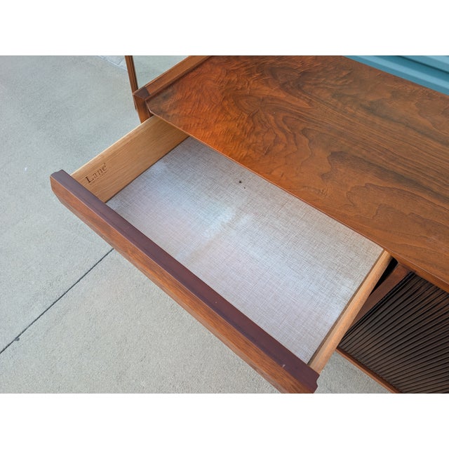 Mid Century Modern Walnut 9 Drawer Lowboy 'First Edition' Dresser by Lane, C1960s For Sale - Image 11 of 12