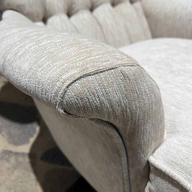 Off-white 1962 Sublime G Plan 6250 James Bond Tilt and Swivel Armchair Restored For Sale - Image 8 of 12