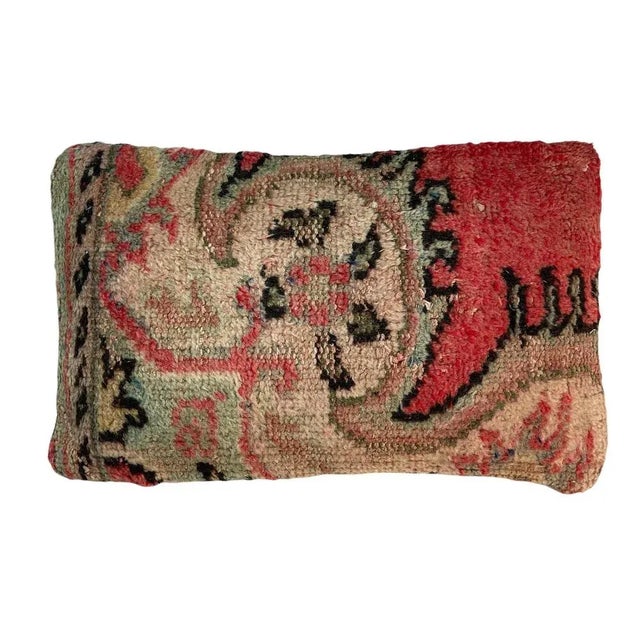 Vintage Handmade Rug Cushion Cover For Sale - Image 11 of 11