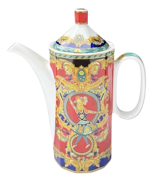 Miniature Le Roi Soleil Coffee Pot by Versace for Rosenthal Meets Versace, 1990