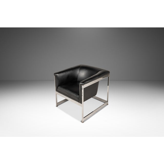 1960s Rare Set of Two ( 2 ) Mid-Century Modern "Cube" Chairs by Milo Baughman for Thayer Coggin, Usa, C. 1960's For Sale - Image 5 of 18