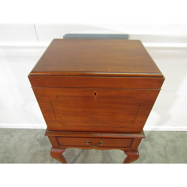 Wood Henkel Harris Solid Cherry Wine Chest For Sale - Image 7 of 14