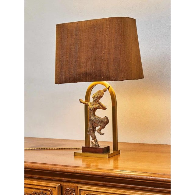 Metal Vintage Shiva Table Lamp, Thailand For Sale - Image 7 of 11