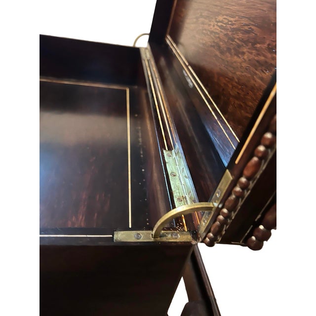 English 19th Century Rosewood Writing Box on Later Mahogany Stand For Sale - Image 10 of 10