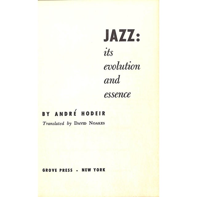 HODEIR, Andre [295] pp. Grove Press 1956 8 1/4" x 5 3/4"