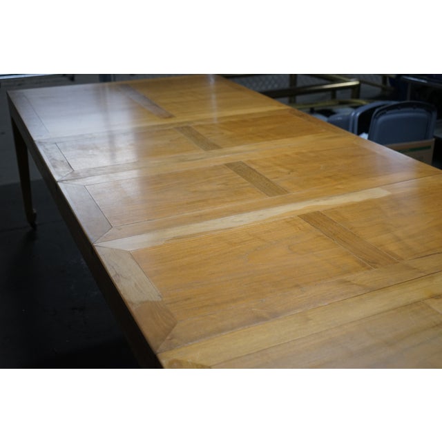 1950s Michael Taylor for Baker Walnut Extension Dining Table Far East Collection For Sale - Image 16 of 18