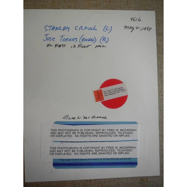 Fred McDarrah, Stanley Crouch, Jose Torres, 1984 For Sale - Image 4 of 7