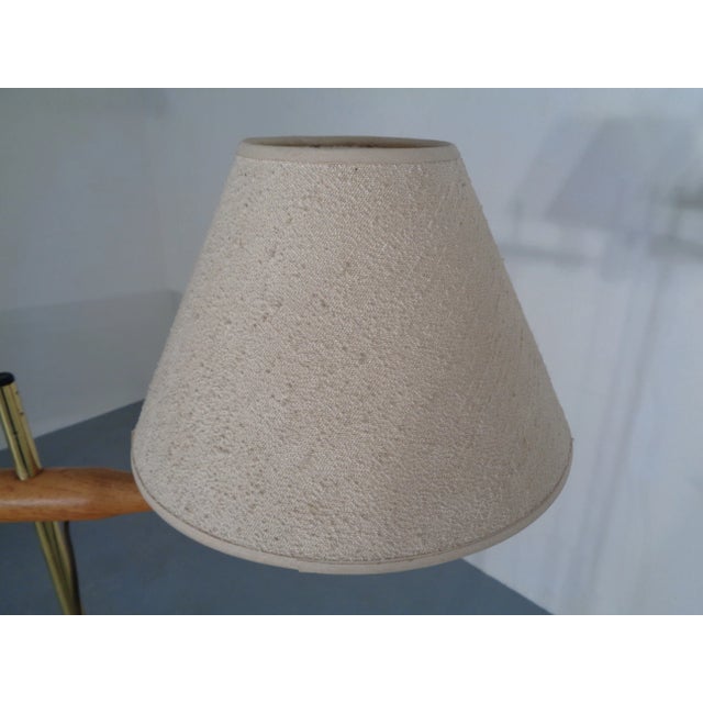 Beige Vintage Adjustable Teak Floor Lamp, 1960s For Sale - Image 8 of 18