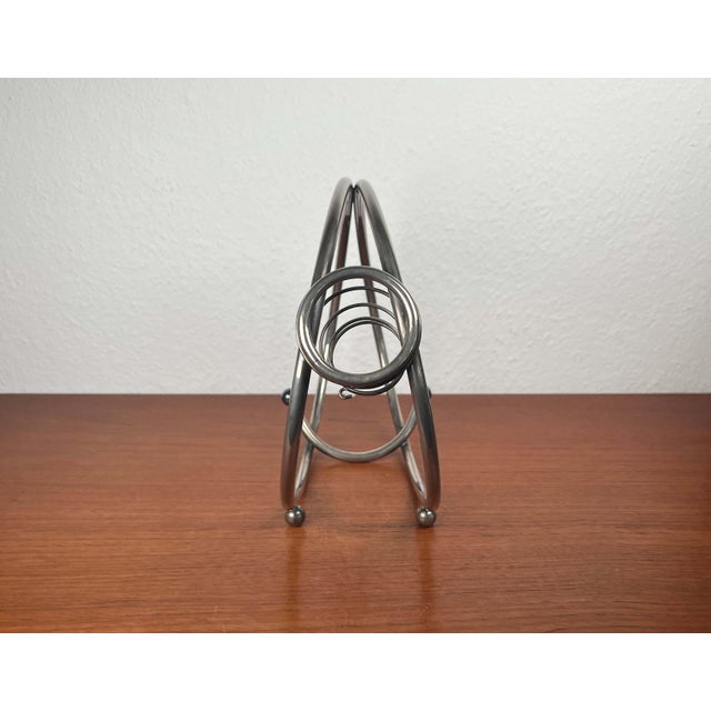 Metal Postmodern Metal Wine Bottle Holder, 1980s For Sale - Image 7 of 18