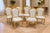 Late 20c Italian Baroque White Gold Beech Dining Set 7Pc For Sale - Image 10 of 13