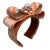 French Hermes Dot Vintage Silk Necktie Cuff Bracelet For Sale - Image 3 of 6