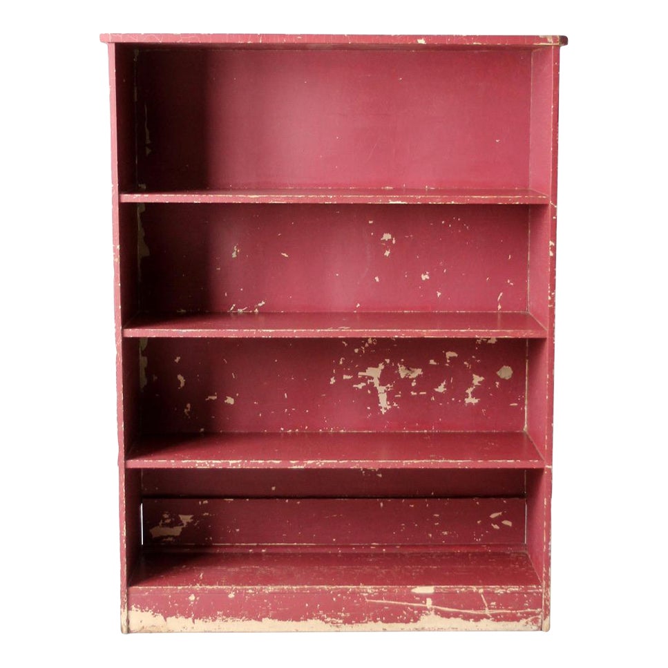 Antique Primitive Bookcase Shelf | Chairish
