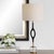 Supported By A Thick Crystal Foot, The Maryam Cordless Buffet Lamp Features A Sculptural Warm Black Iron Base With Antique...