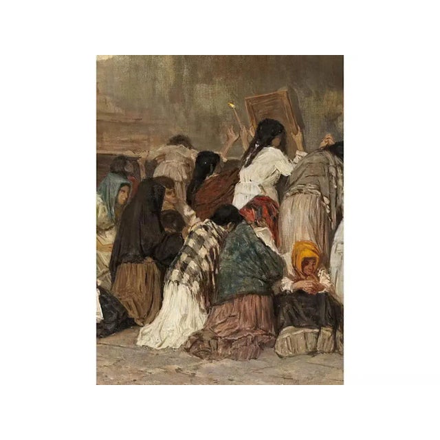 Gioacchino Toma, The Ash Rain of Mount Vesuvius, 19th Century, Oil on Canvas, Framed For Sale - Image 3 of 12