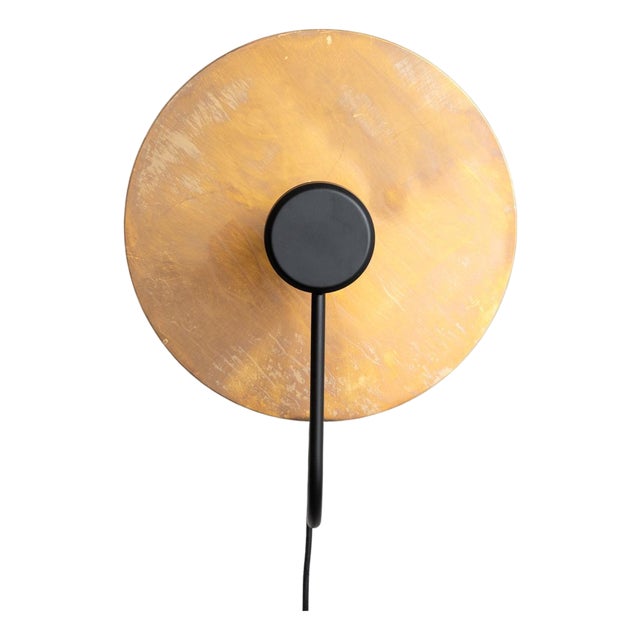 Scandinavian Modern SOL Wall Lamp in Raw Brass from Sami Kallio, Sweden For Sale