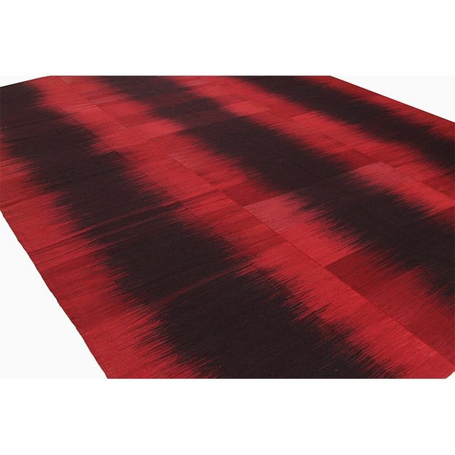 2010s Handwoven Persian Kilim Area Rug 10’9″ X 13’4″ For Sale - Image 5 of 7