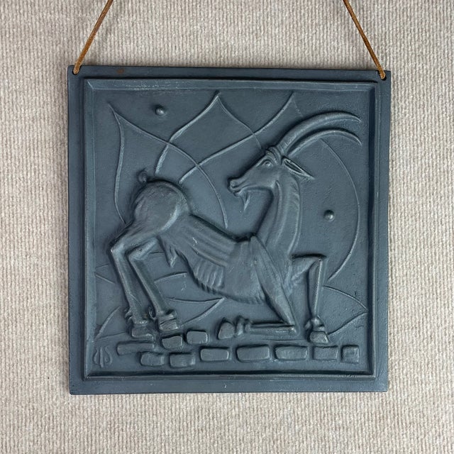 Cast Iron Wall Relief by Ulla Fogelklou Skogh for Ystad Metall, Sweden, 1960s For Sale - Image 6 of 6