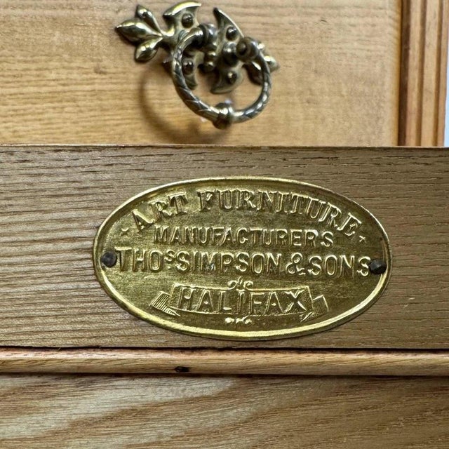 19th Century English Oak Dressing Chest by T. Simpson & Sons For Sale - Image 11 of 14