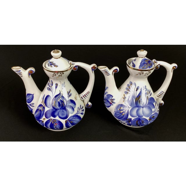1990s Fenix Russian Porcelain Teapots- a Pair For Sale - Image 4 of 9