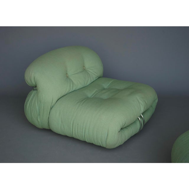 Mid-Century Modern Set of Vintage Soriana Lounge Chair and Ottoman by Afra and Tobia Scarpa for Cassina, 1970s For Sale - Image 3 of 17