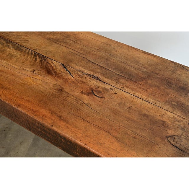 French 19th Century Solid Beech Farm Table For Sale - Image 18 of 18