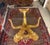 Metal Vintage Hollywood Regency Gold Koi Fish With Round Glass Top Dining Table For Sale - Image 7 of 8