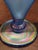 Fenton Art Glass Company Vintage Fenton Blue Iridescent Glass Fan Vase by the Metropolitan Museum of Art For Sale - Image 4 of 6