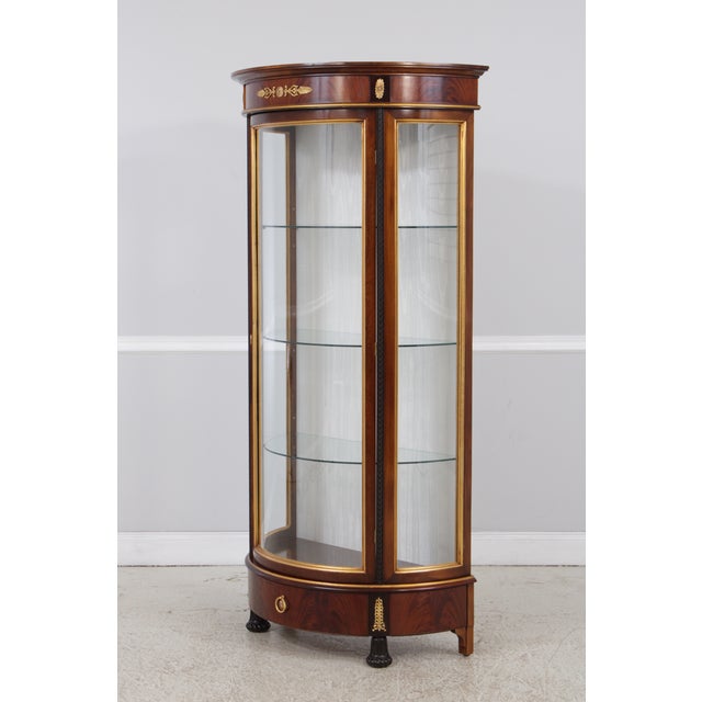 Neoclassical Mobili Colombo Mahogany Neoclassical Vitrine Display Cabinet For Sale - Image 3 of 18