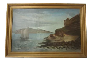 Marine, 1920s, Oil on Canvas