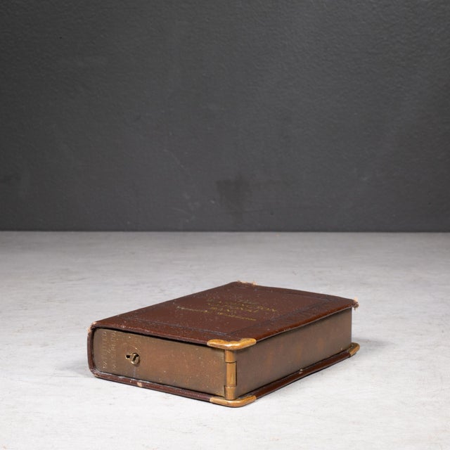 Vintage Leather "Lessons in Thrift" Book Coin Bank c.1920-1930 For Sale In San Francisco - Image 6 of 8