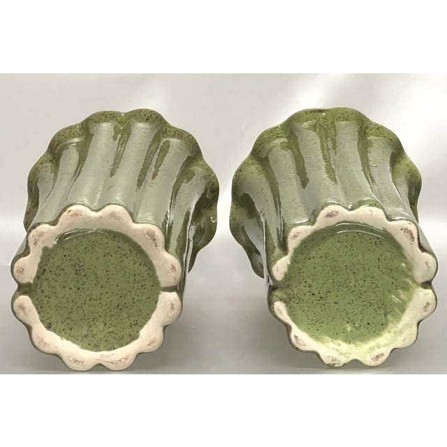 A Pair of Tall Mid 20th Century Studio Pottery Vases For Sale In Los Angeles - Image 6 of 7