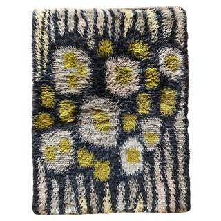 Mid-Century Modern Wool Rya Rug, 1960s For Sale