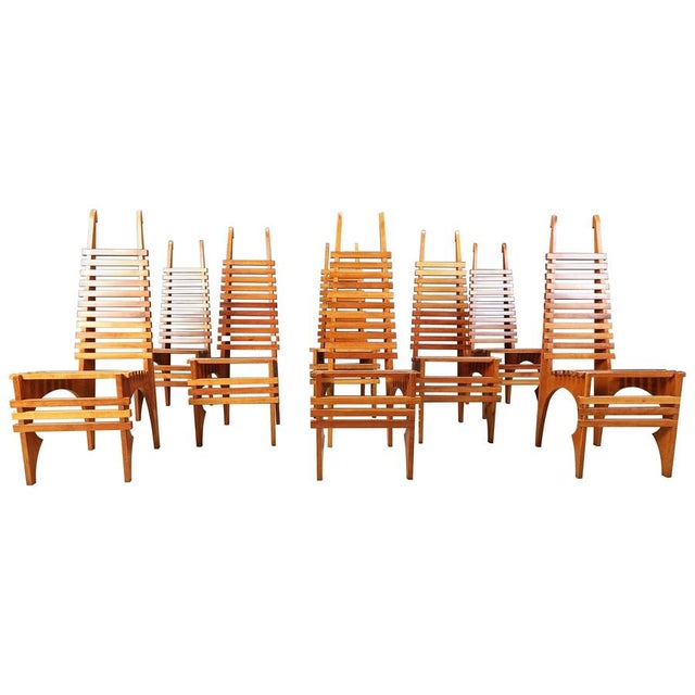 Postmodern Calcar Dining Chairs by Benoit Lange, 1990s, Set of 8 For Sale - Image 12 of 12