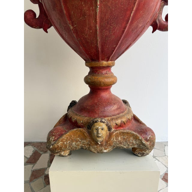 17th Century Baroque Candleholder in Lacquered Wood and Plaster, Spain, 1600 For Sale - Image 16 of 18