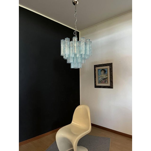 Murano Glass Tube Chandelier, 1990s For Sale - Image 11 of 16