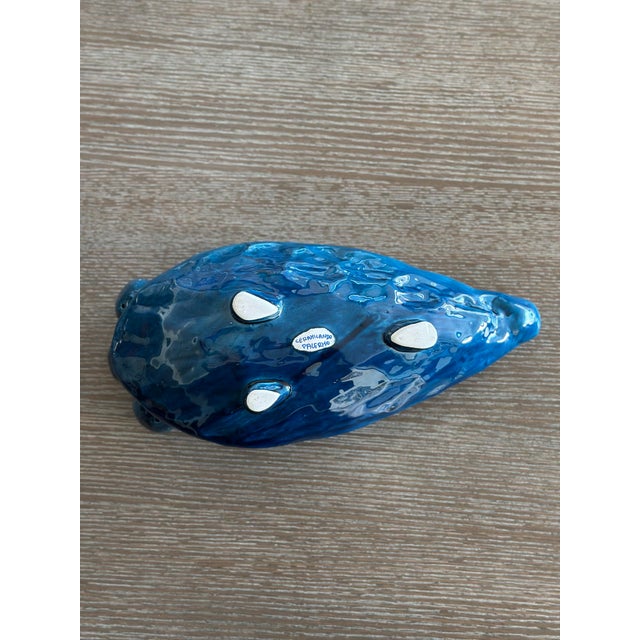 Ceramilando Palermo Prickly Pear Blue Glazed Bowl For Sale - Image 4 of 6