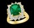 AGL Certified 4.2 Carat Cushion Cut Colombian Emerald & Diamond Ring 18K Y Gold For Sale - Image 17 of 18