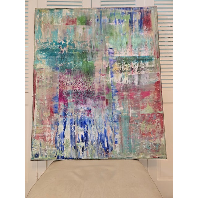 Michelle Arnold Paine Museum Quality Abstract Expressionist Painting Kloe Vano For Sale - Image 4 of 12