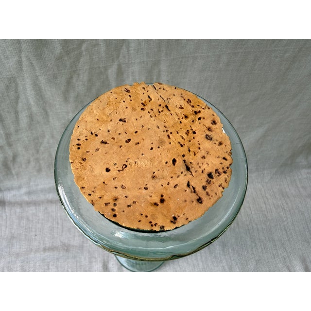 Extra Tall Vintage Italian Glass Pasta Spaghetti Jar With Cork Top For Sale In New York - Image 6 of 14
