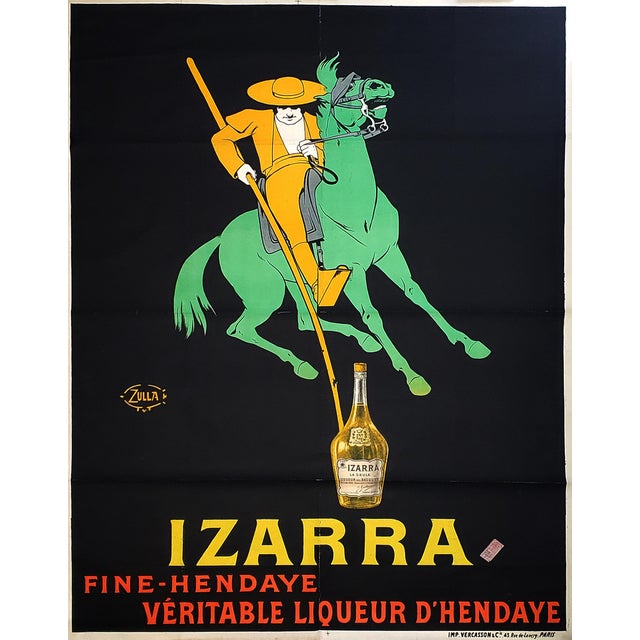 Zulla, Izarra Liqueur, Original Poster, 1908 For Sale