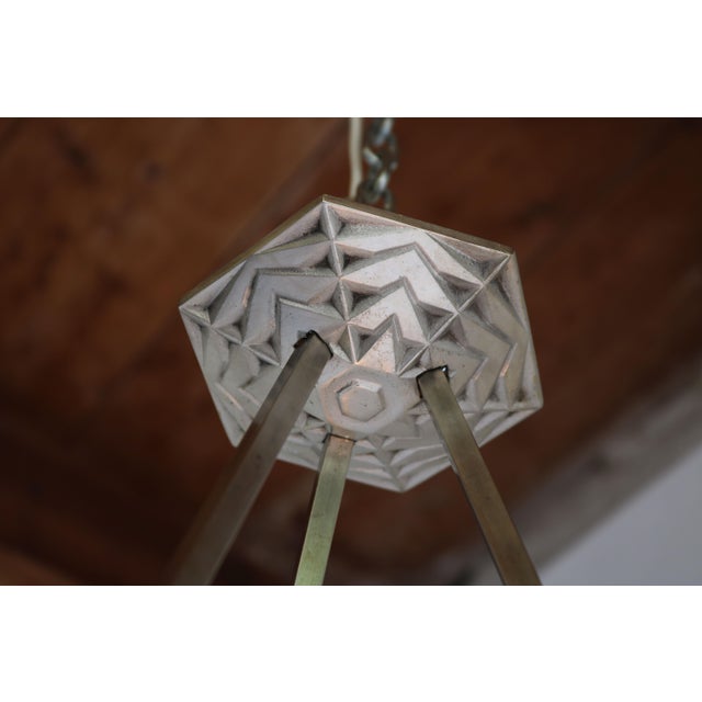 Silver Art Deco Geometric Pendant by Muller Frères for Luneville, France, 1930s For Sale - Image 8 of 12
