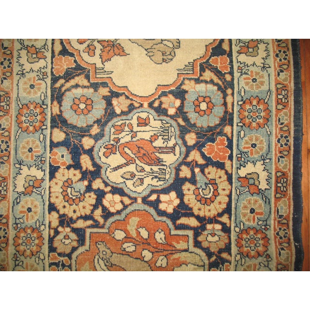 Zabihi Collection Pictorial Paradise Antique Tabriz Oversize Tree of Life Rug For Sale - Image 14 of 18