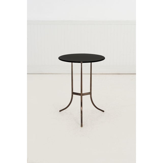 Set of Three Cedric Hartman Bronze & Black Granite Side Tables,1970s For Sale - Image 4 of 16