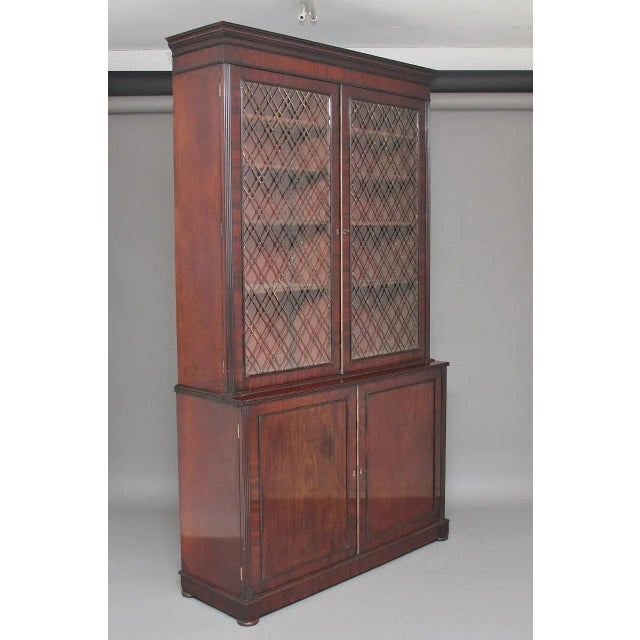Regency Mahogany Display Cabinet For Sale - Image 10 of 13