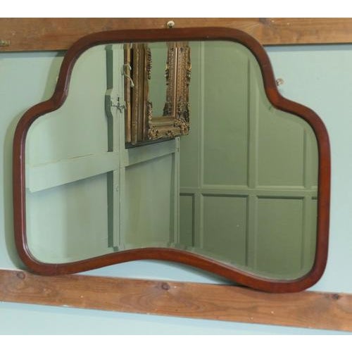 1920s Art Deco Walnut Wall Mirror, 1920 For Sale - Image 5 of 7