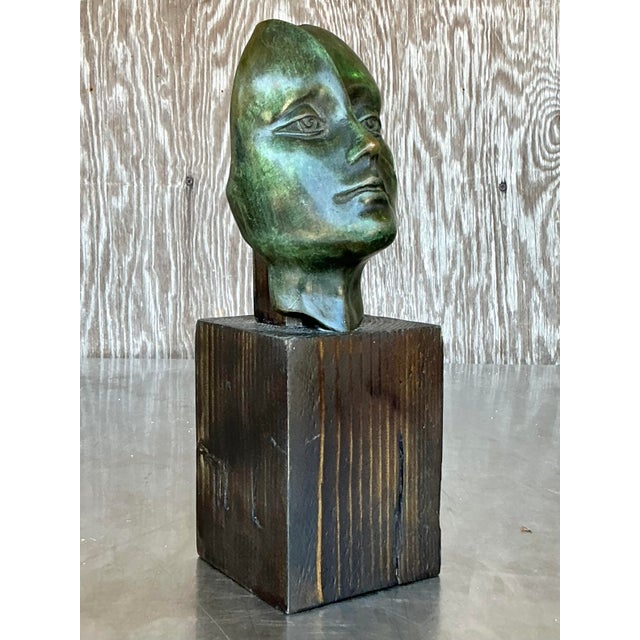 Late 20th Century Vintage Bronze Abstract Sculpture of Woman For Sale - Image 4 of 5