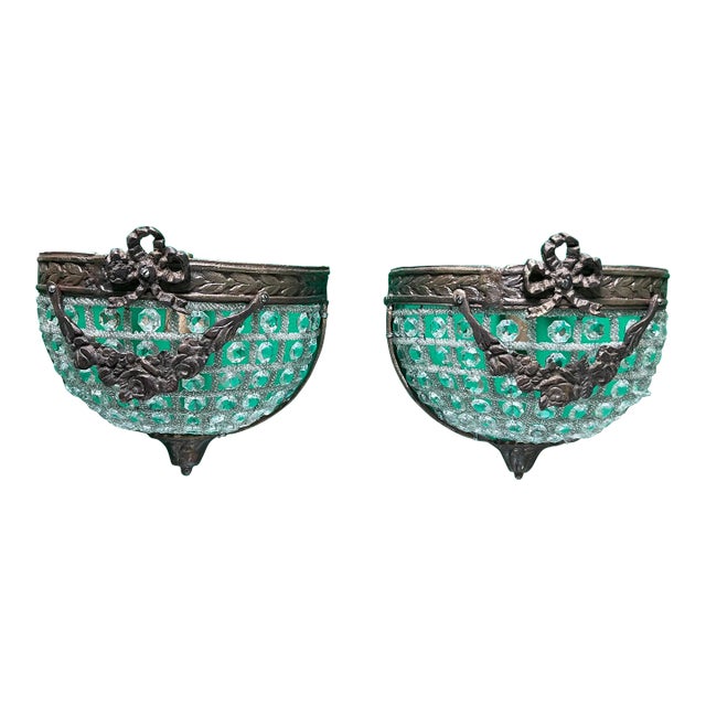 1970s Half Moon Sconces - a Pair For Sale