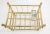 Solid Brass Tube Vintage Mid Century Modern Caddy Magazine Rack Ball Finial For Sale - Image 10 of 12