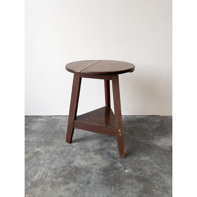 Antique Welsh Late 19th Century Scumble Painted Cricket Table For Sale - Image 4 of 8